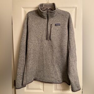 Men’s Patagonia Half Zip Long Sleeve Pullover. Size XL. Color Gray